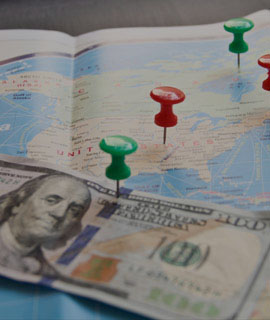 Enviar e receber dinheiro do exterior